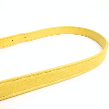 CHANEL Matelasse Yellow Caviar Skin Chain Bag Size ONE SIZE
