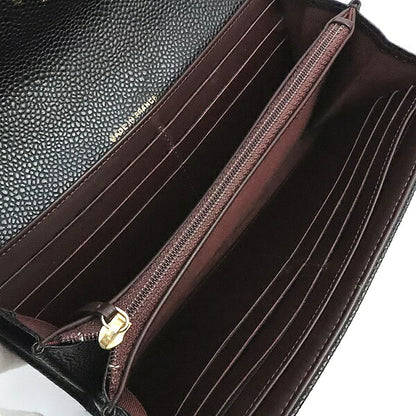 CHANEL Matelasse Caviar Skin Black Long Wallet Size ONE SIZE