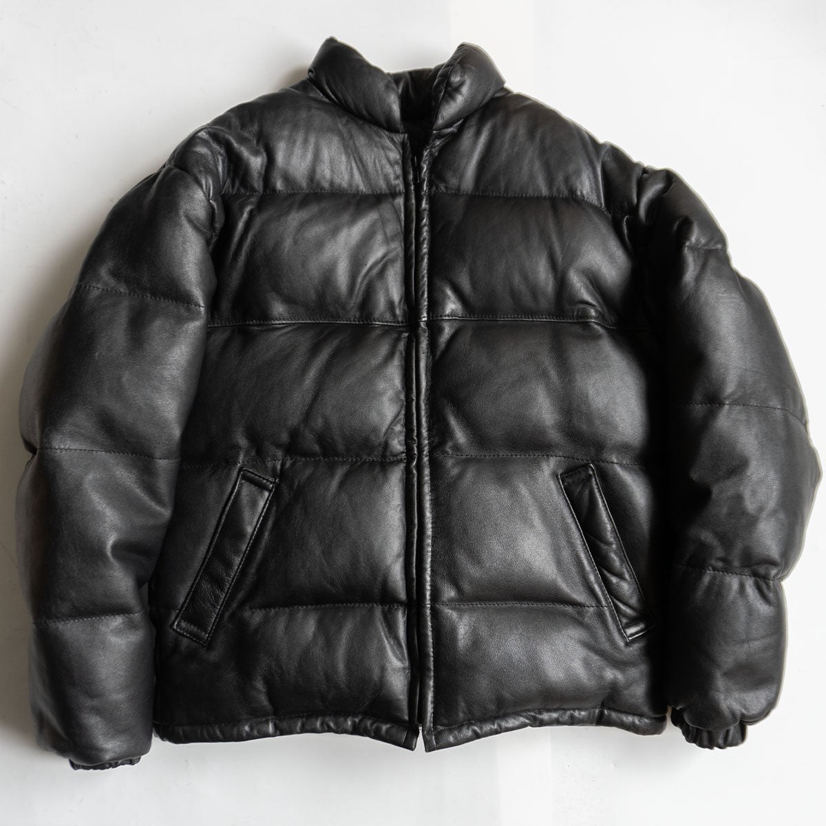 Schott Leather Down Jacket Black Size 40
