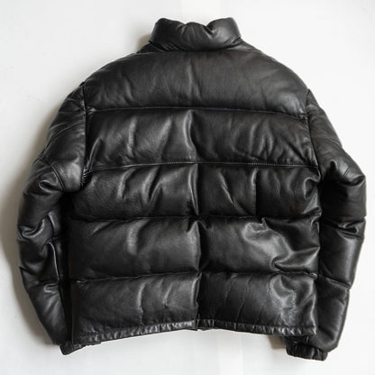 Schott Leather Down Jacket Black Size 40