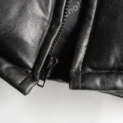 Schott Leather Down Jacket Black Size 40