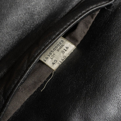 Schott Leather Down Jacket Black Size 40
