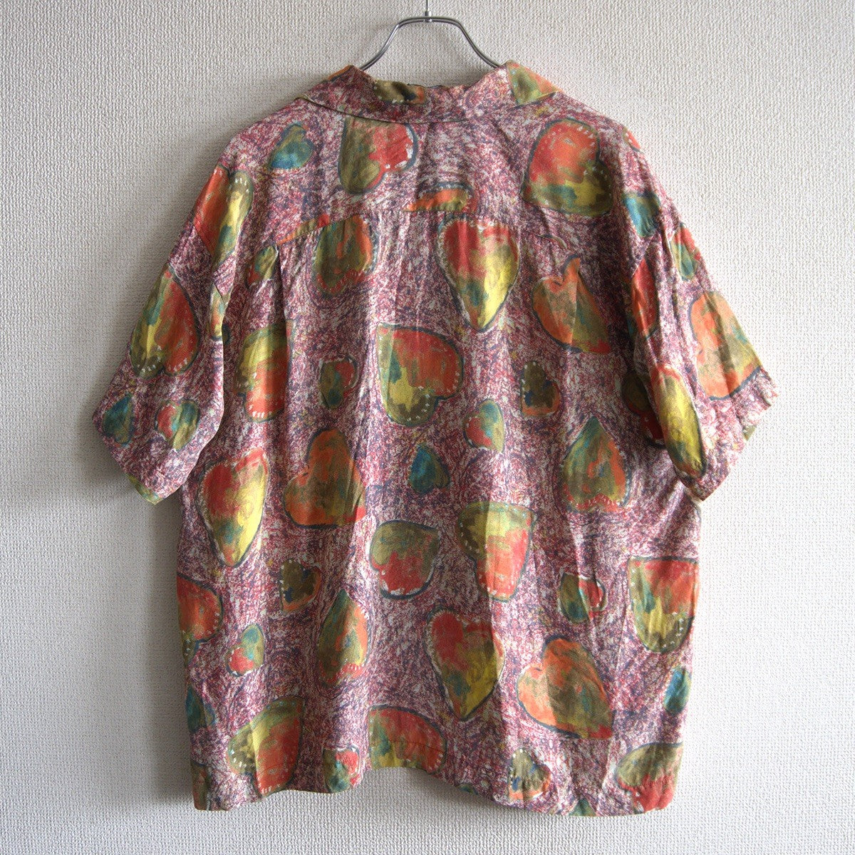ISSEY MIYAKE MEN Rayon Printed Camp Shirt Size M