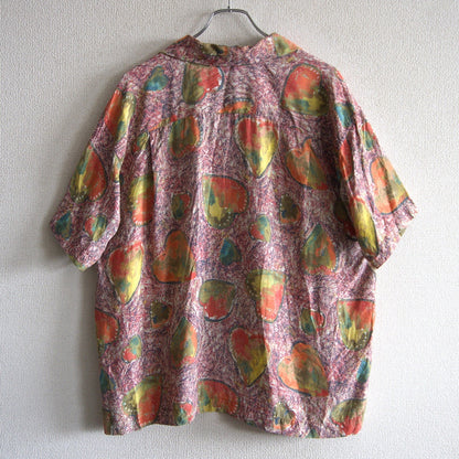 ISSEY MIYAKE MEN Rayon Printed Camp Shirt Size M