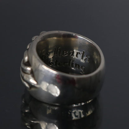 CHROME HEARTS Floral Cross Ring Silver SV925 Size ONE SIZE