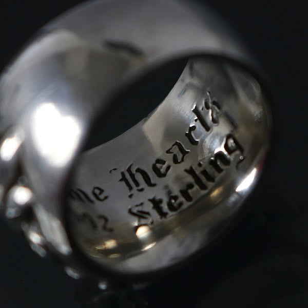 CHROME HEARTS Floral Cross Ring Silver SV925 Size ONE SIZE