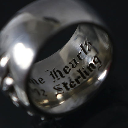 CHROME HEARTS Floral Cross Ring Silver SV925 Size ONE SIZE