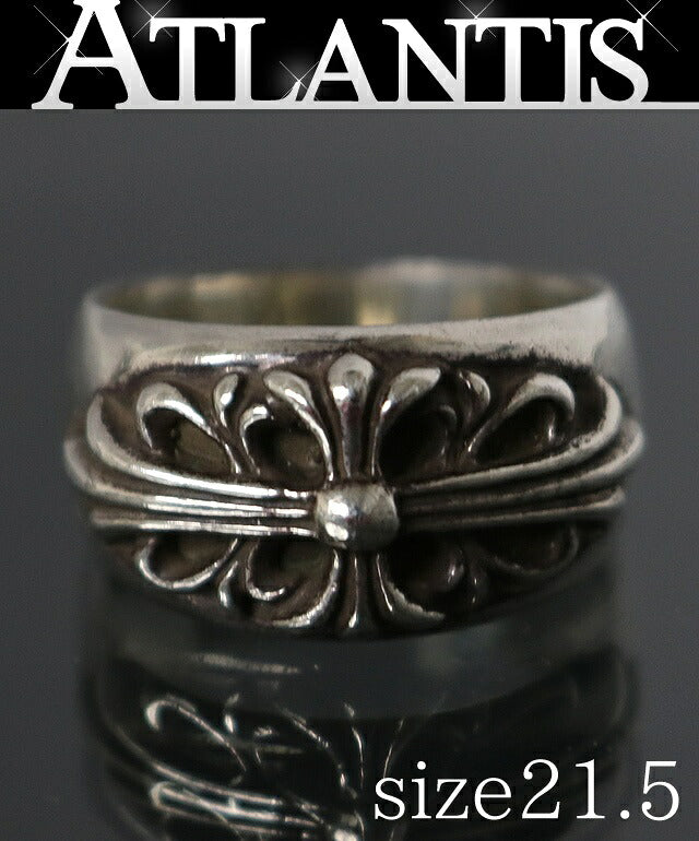 CHROME HEARTS Floral Cross Ring Silver SV925 Size ONE SIZE