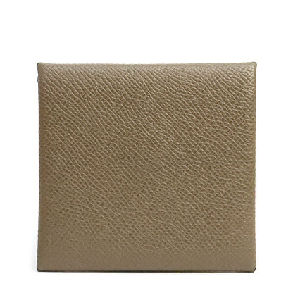 HERMES Bastia Epsom Etoupe Silver Coin Case Size ONE SIZE