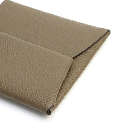 HERMES Bastia Epsom Etoupe Silver Coin Case Size ONE SIZE