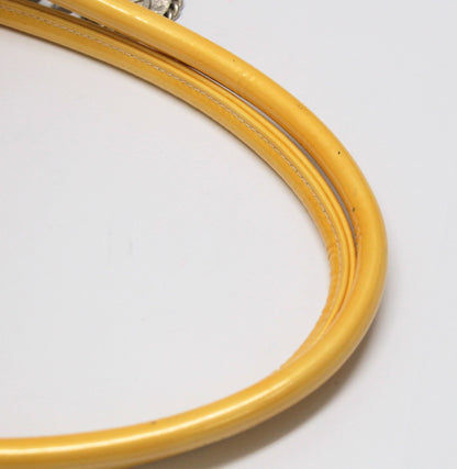 CHANEL Revival Patent Leather Yellow Tote Bag Size ONE SIZE