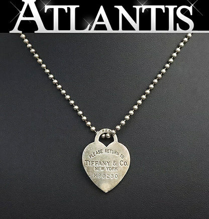 TIFFANY Return To Heart Silver Necklace Size ONE SIZE