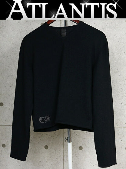 CHROME HEARTS Rhinestone Cross Cashmere Sweater Size XL