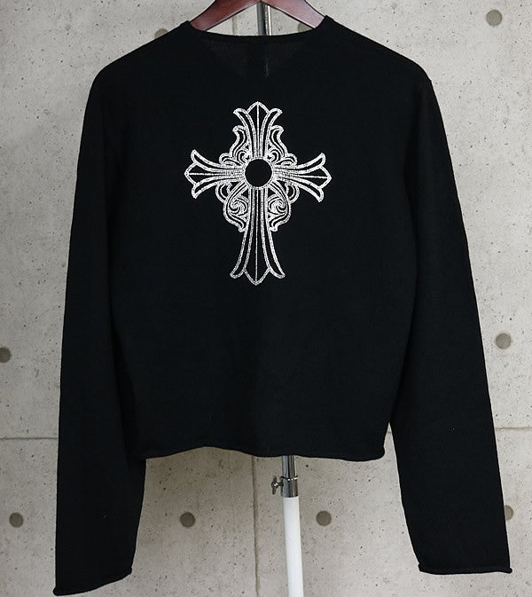 CHROME HEARTS Rhinestone Cross Cashmere Sweater Size XL