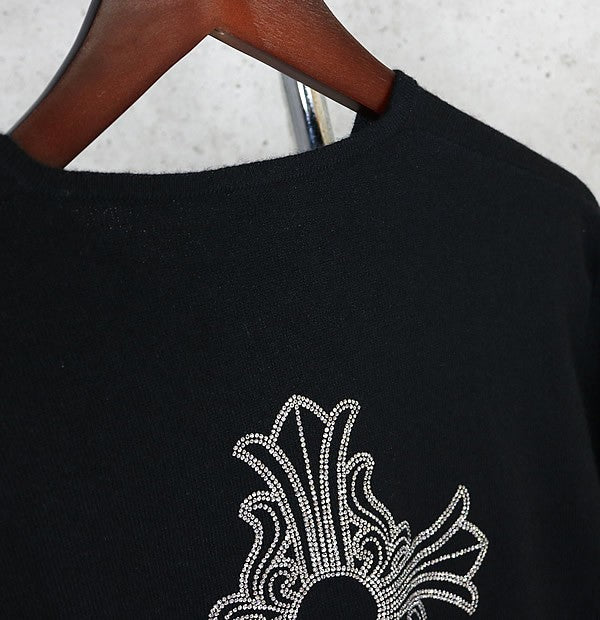 CHROME HEARTS Rhinestone Cross Cashmere Sweater Size XL