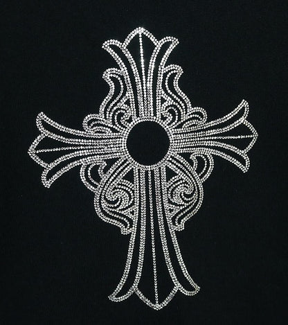 CHROME HEARTS Rhinestone Cross Cashmere Sweater Size XL