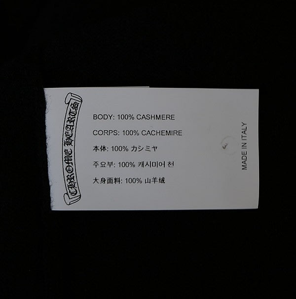 CHROME HEARTS Rhinestone Cross Cashmere Sweater Size XL