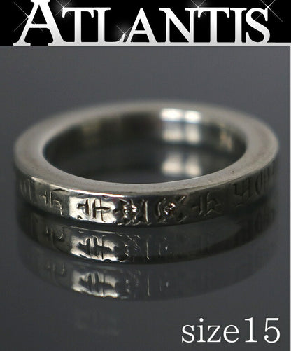 CHROME HEARTS 3mm Spacer Ring 2P Diamond SV925 Size ONE SIZE