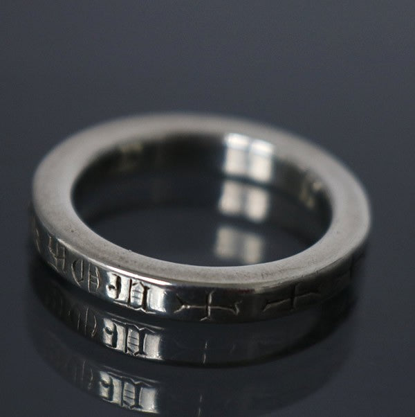 CHROME HEARTS 3mm Spacer Ring 2P Diamond SV925 Size ONE SIZE