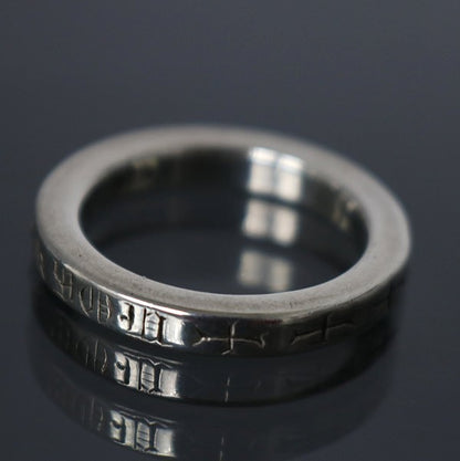 CHROME HEARTS 3mm Spacer Ring 2P Diamond SV925 Size ONE SIZE