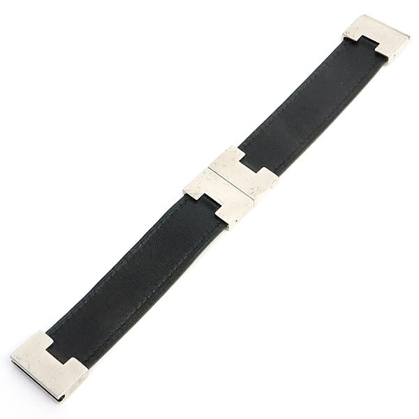 HERMES Roulis Reversible Leather Blu Tarasque Bracelet Size ONE SIZE