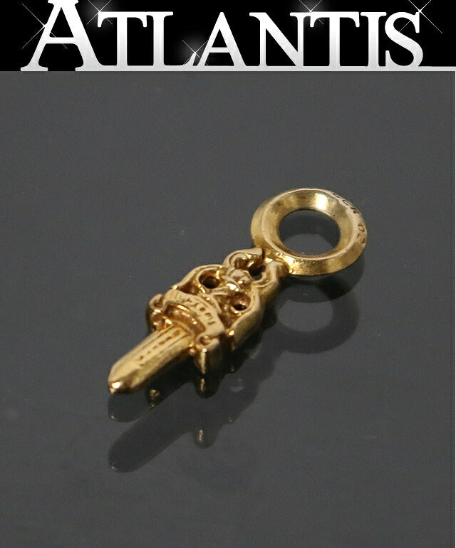 CHROME HEARTS 22K Stack Dagger Charm Pendant Size ONE SIZE
