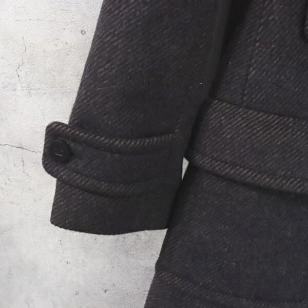 CHANEL Coco Mark Double Breasted Wool Coat Brown Size 36