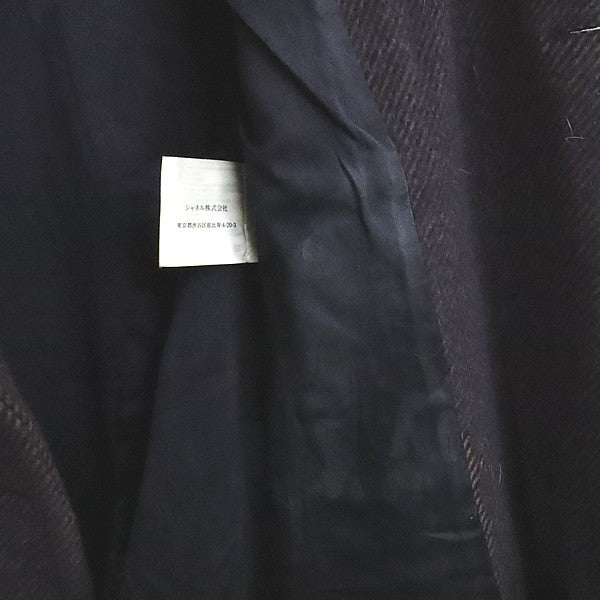 CHANEL Coco Mark Double Breasted Wool Coat Brown Size 36