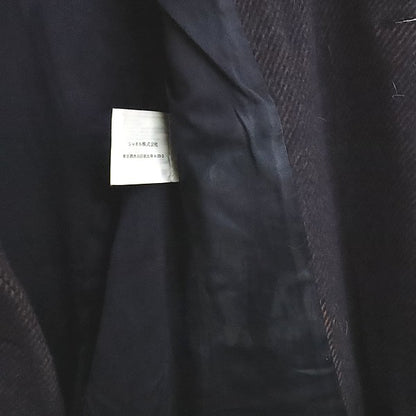 CHANEL Coco Mark Double Breasted Wool Coat Brown Size 36