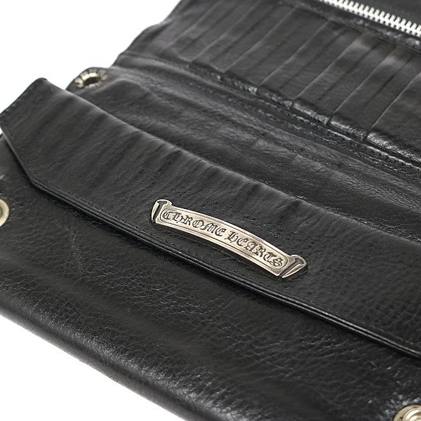 CHROME HEARTS Cross Button Leather Long Wallet Size ONE SIZE
