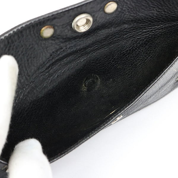 CHROME HEARTS Cross Button Leather Long Wallet Size ONE SIZE