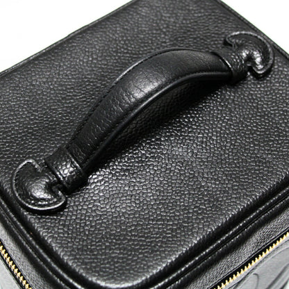 CHANEL Caviar Skin Vanity Handbag Black GHW Size ONE SIZE