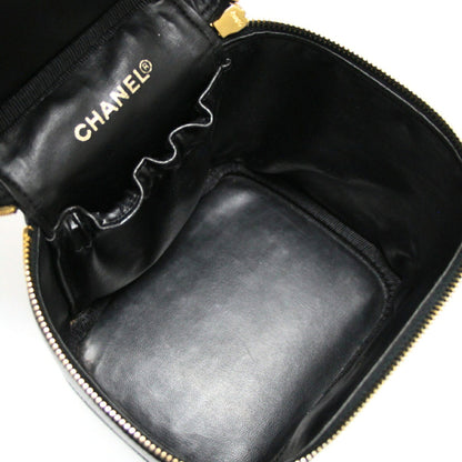 CHANEL Caviar Skin Vanity Handbag Black GHW Size ONE SIZE