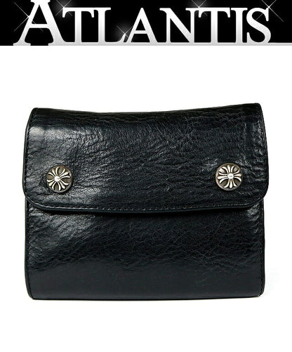 CHROME HEARTS Mini Wave Cross Button Tri-fold Size ONE SIZE