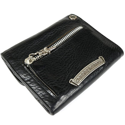 CHROME HEARTS Mini Wave Cross Button Tri-fold Size ONE SIZE