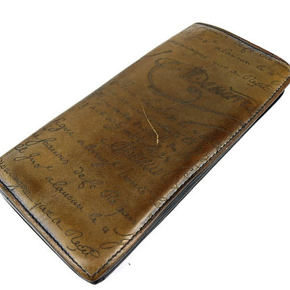 Berluti Calligraphy Leather Zip Bi-fold Wallet Size ONE SIZE