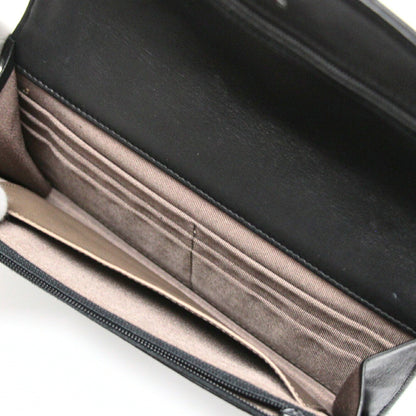 CHANEL Black Lambskin Matelasse Wallet SHW Size ONE SIZE