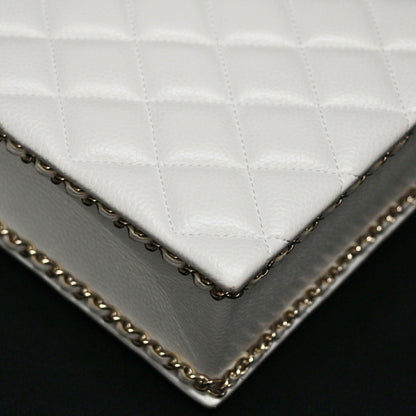 CHANEL Matelassé Caviar Chain White GHW Shoulder Bag Size ONE SIZE