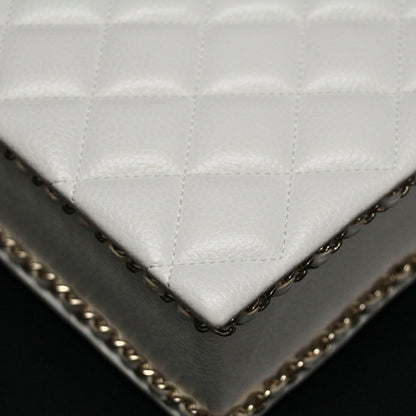 CHANEL Matelassé Caviar Chain White GHW Shoulder Bag Size ONE SIZE