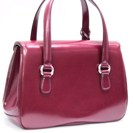 GUCCI Purple Leather Lady Lock Handbag Size ONE SIZE