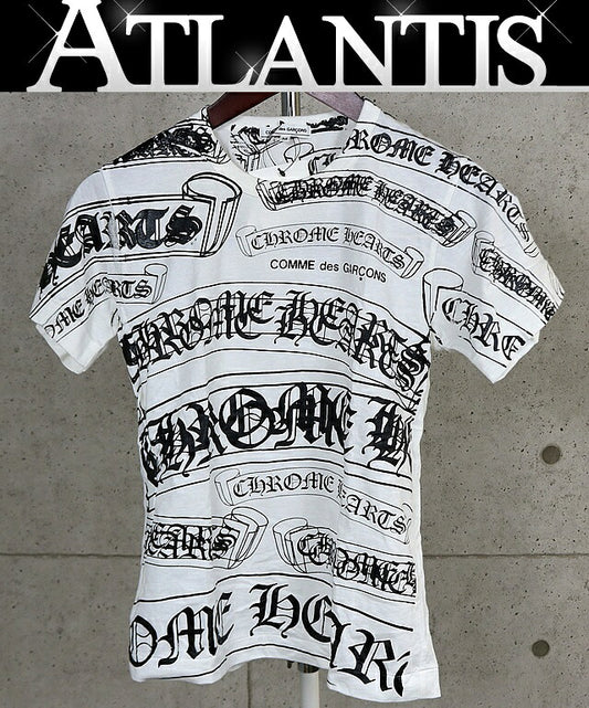 CHROME HEARTS x CDG Short Sleeve T-Shirt White/Black Size M