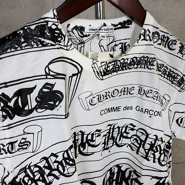 CHROME HEARTS x CDG Short Sleeve T-Shirt White/Black Size M