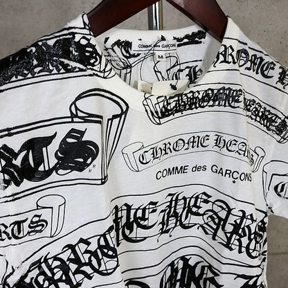 CHROME HEARTS x CDG Short Sleeve T-Shirt White/Black Size M