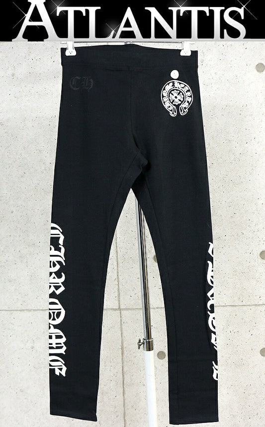 CHROME HEARTS Old English Leggings Black Size S
