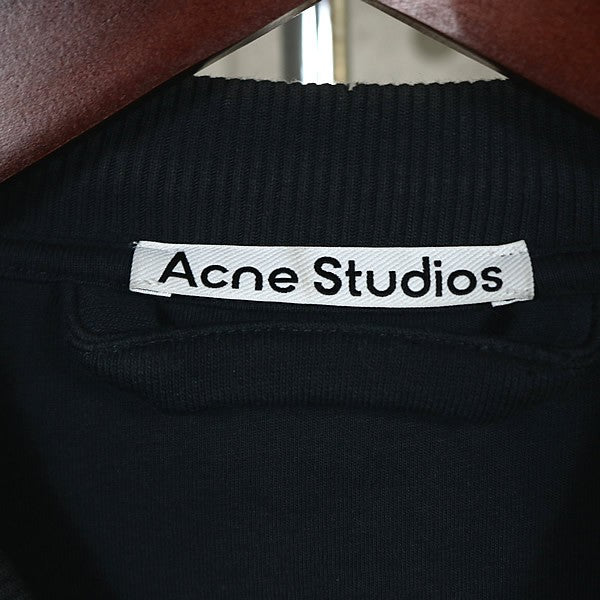 Acne Studios Logo Zip Up Sweatshirt Navy Blue Size L