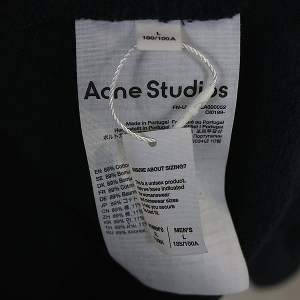 Acne Studios Logo Zip Up Sweatshirt Navy Blue Size L