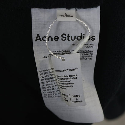 Acne Studios Logo Zip Up Sweatshirt Navy Blue Size L