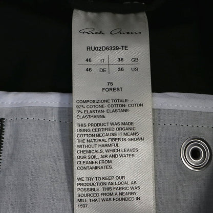 RICK OWENS Bela Cargo Pants Khaki Green Size 46