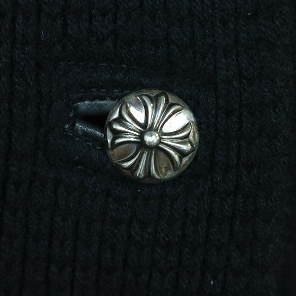 CHROME HEARTS CH Plus Patch Cashmere Knit Cardigan Size S