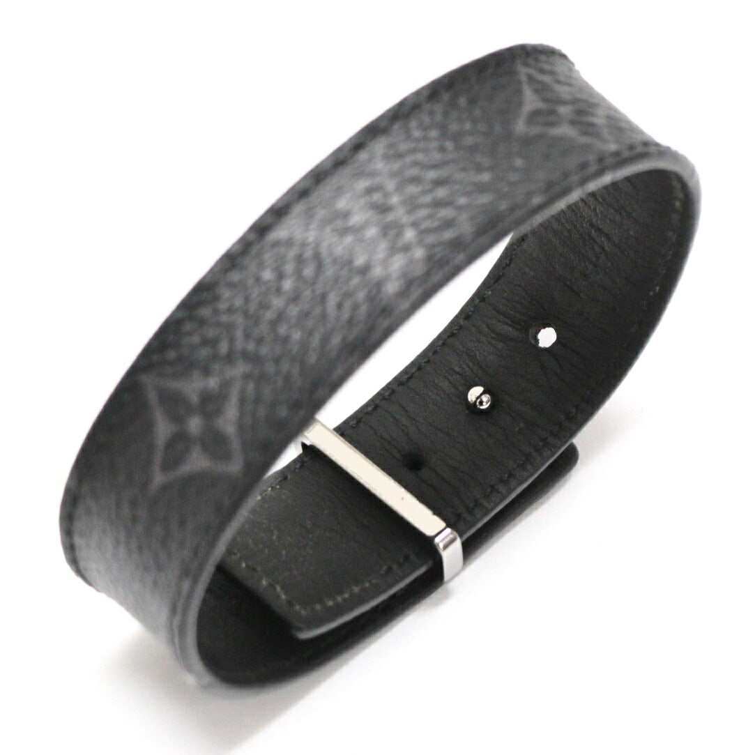 LOUIS VUITTON LV Slim Monogram Eclipse Bracelet Size 19
